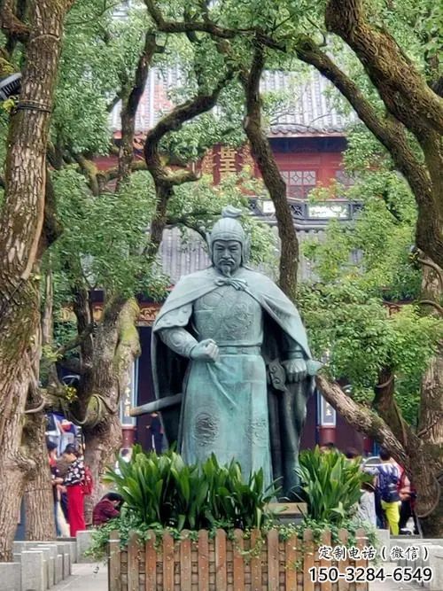 岳飛雕塑 烤漆大型名人雕塑 仿古肖像雕塑