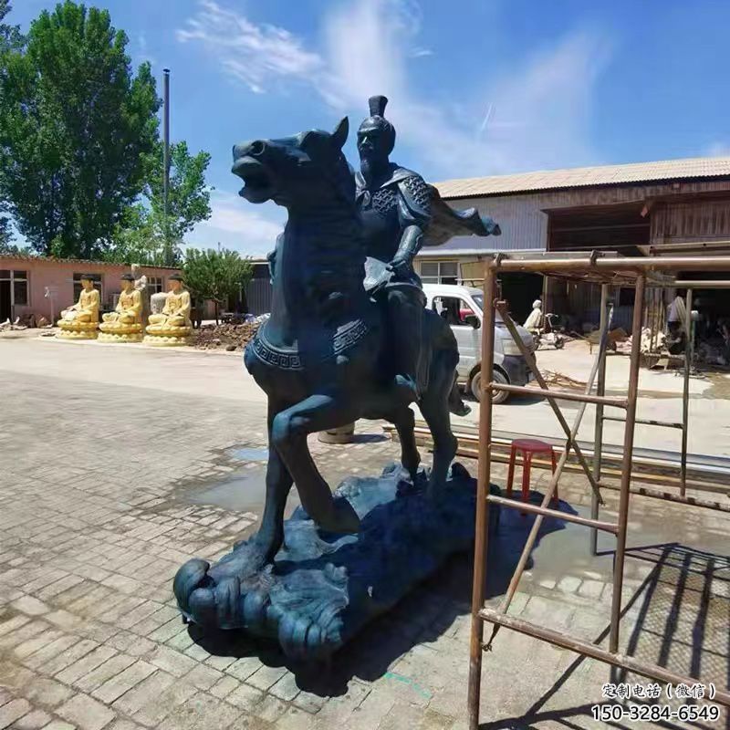 岳飛雕塑 歐式步行街名人雕塑 大型商場肖像雕塑