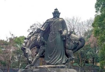 創意岳飛雕塑 鑄銅名人雕塑 公園肖像雕塑