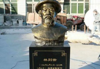彩繪林則徐雕塑 懸空餐飲店名人雕塑 街頭肖像雕塑