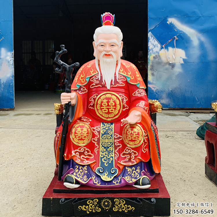 烤漆月老雕塑 景觀古代雕塑 室內神話雕塑