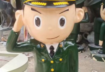 仿古武警雕塑 騰飛草地警察雕塑 房地產戰士雕塑