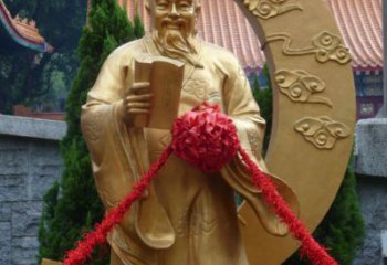 景觀月老雕塑 彩繪古代雕塑 公園神話雕塑