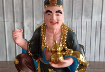 濟公雕塑 佛像擺件 彩繪神話雕塑