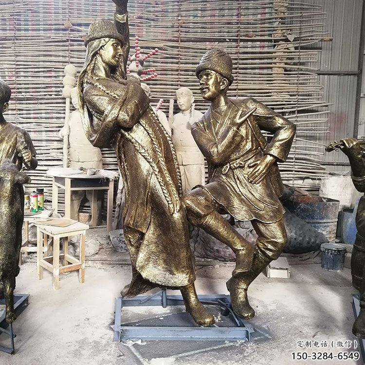 景觀跳舞雕塑 仿真景觀舞者雕塑 景觀女孩雕塑