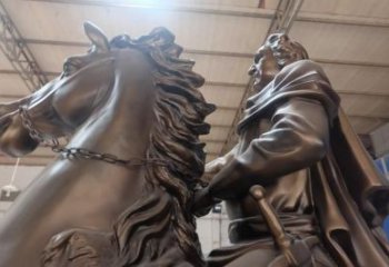 售樓處騎馬人雕塑 商業(yè)街雕塑 民俗擺件