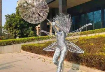 戶(hù)外天使雕塑 噴漆景觀小品 燈光卡通雕塑