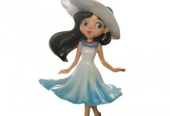 城市女孩雕塑 風景區彩繪雕塑 抽象擺件