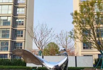 房地產跳舞雕塑 現代景觀舞者雕塑 幾何女孩雕塑