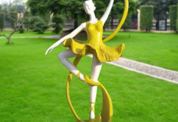 酒店跳舞雕塑 景觀美陳舞者雕塑 現(xiàn)代女孩雕塑