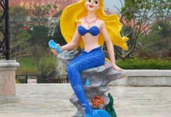 步行街美人魚雕塑 游樂場景觀卡通雕塑 鑄造動(dòng)漫雕塑