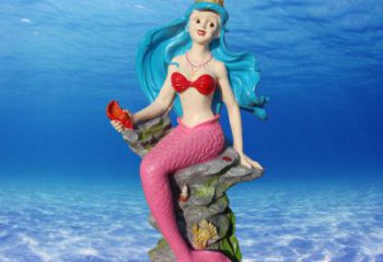 城市美人魚雕塑 風(fēng)景區(qū)彩繪雕塑 抽象擺件
