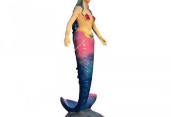 園林美人魚雕塑 田間彩繪雕塑 動漫擺件