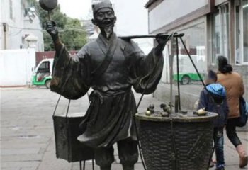 商場(chǎng)貨郎雕塑 民俗雕塑 店門(mén)口小品