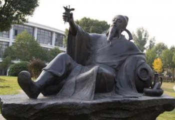 步行街李白雕塑廠家 景觀古代雕塑 鑄造詩(shī)人雕塑