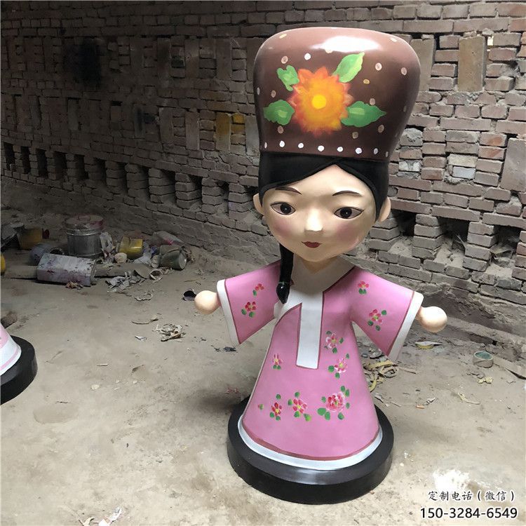 大門(mén)口京劇雕塑 發(fā)光公園民俗雕塑 仿真唱戲雕塑