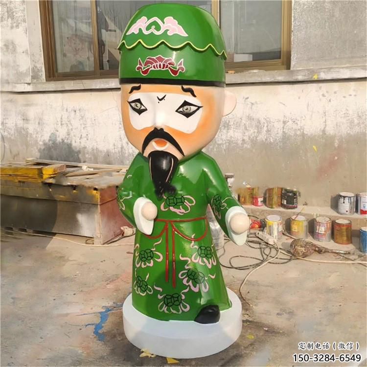 京劇雕塑 景觀美陳民俗雕塑 噴漆唱戲雕塑