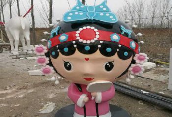 大型商場京劇雕塑 仿真民俗雕塑 戶外唱戲雕塑