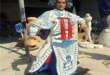 仿古京劇雕塑 彩繪民俗雕塑 現(xiàn)代唱戲雕塑