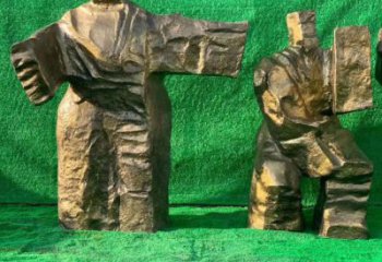 農(nóng)村武術(shù)雕塑 抽象藝術(shù)練拳雕塑 烤漆功夫雕塑