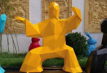 室內(nèi)武術(shù)雕塑 仿真功夫雕塑 大型練拳雕塑