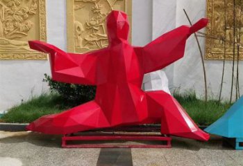 武術(shù)雕塑 公園功夫雕塑 歐式練拳雕塑
