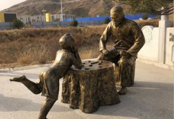大型商場下象棋雕塑 仿真雕塑 戶外民俗雕塑