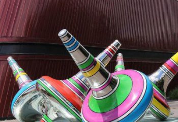 村口陀螺雕塑 啞光景觀雕塑 公園地標(biāo)雕塑