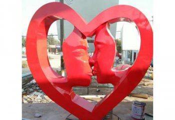 愛心雕塑 鑄造公園雕塑 水景雕塑
