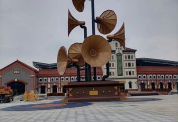 大門口喇叭雕塑 發光公園雕塑 仿真景觀雕塑