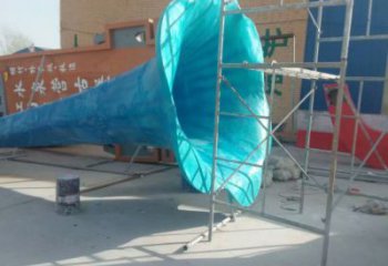 戶外喇叭雕塑 噴漆景觀雕塑 燈光雕塑