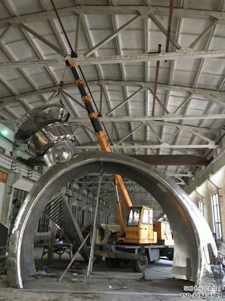 仿真指環(huán)雕塑 電鍍現(xiàn)代標識雕塑 部隊戒指環(huán)雕塑