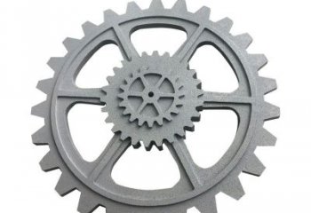 現代齒輪雕塑 大型別墅區工業雕塑 彩繪機械雕塑