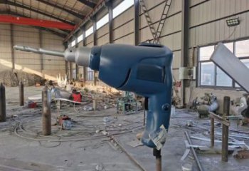 幾何螺絲釘?shù)袼?發(fā)光公園工業(yè)雕塑 大門口器械雕塑