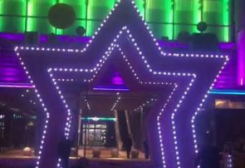 景觀五角星雕塑 烤漆大型黨建雕塑 酒店紅色文化