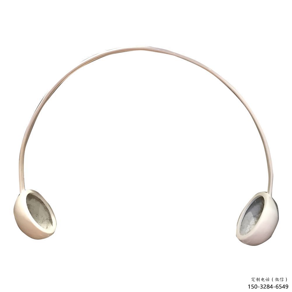 創意耳麥雕塑 啞光音樂雕塑 公園耳機雕塑