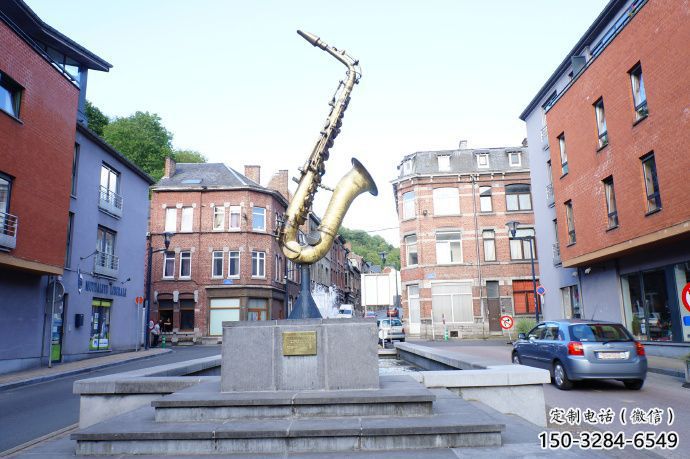 房地產(chǎn)薩克斯雕塑 剪影樂器雕塑 鍛造西方樂隊(duì)雕塑