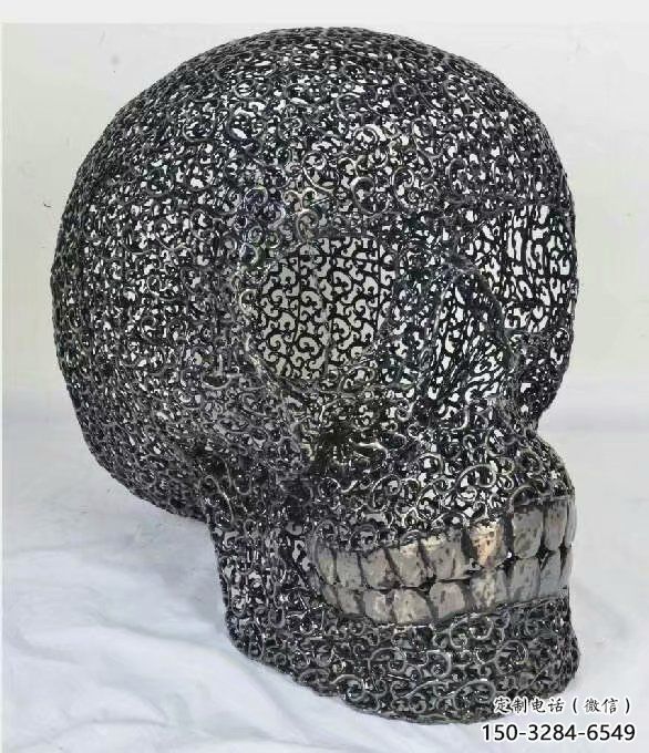 大門(mén)口骷髏雕塑 發(fā)光公園骷髏頭雕塑 仿真鬼怪雕塑