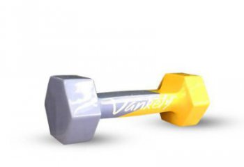 創意啞鈴雕塑廠家 啞光體育雕塑 公園景觀雕塑