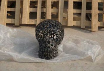 草地骷髏雕塑 現(xiàn)代校園骷髏頭雕塑 大型鬼怪雕塑