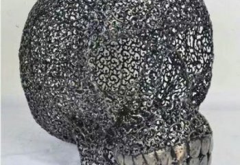 大門口骷髏雕塑 發(fā)光公園骷髏頭雕塑 仿真鬼怪雕塑