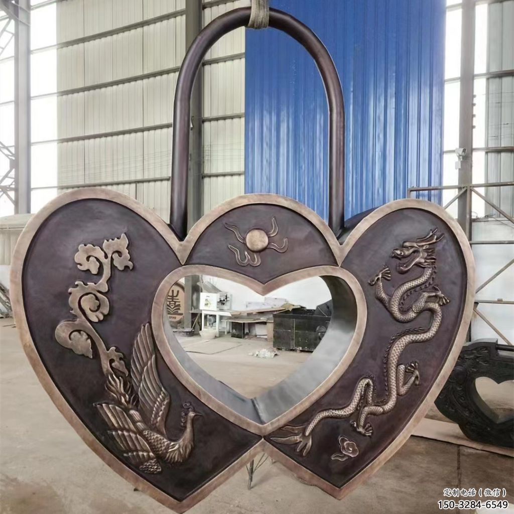 酒店鎖子雕塑 景觀同心鎖雕塑 現代雕塑