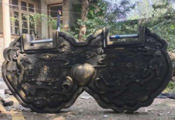 廣場鎖子雕塑 抽象同心鎖雕塑 烤漆雕塑