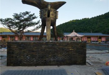 別墅區酒尊雕塑 大型別墅區酒器雕塑 剪影酒尊杯雕塑