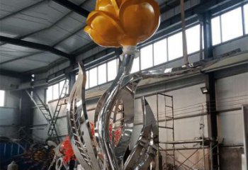 創(chuàng)意月季花雕塑 啞光花卉雕塑 公園花朵雕塑