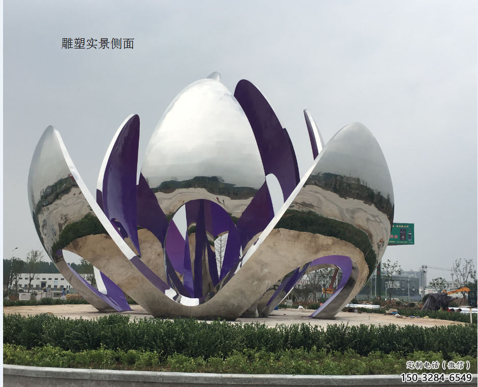 幾何蓮花雕塑 發(fā)光公園花卉雕塑 大門(mén)口水蓮花雕塑