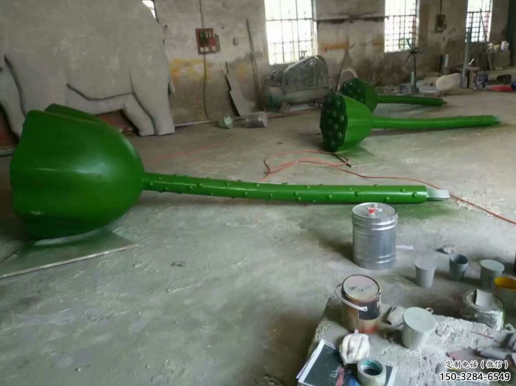 公園蓮藕雕塑 戶外蓮科雕塑 抽象雕塑