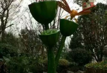 園林蓮藕雕塑 大型蓮科雕塑 中式雕塑