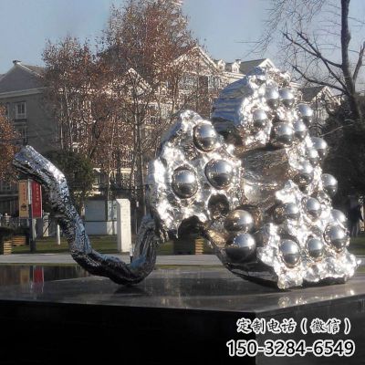 幾何蓮蓬雕塑 發(fā)光公園雕塑 大門口植物雕塑