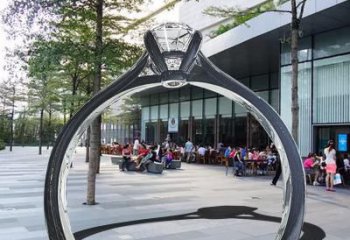 戒指門(mén)套雕塑,公園景觀(guān)雕塑，不銹鋼拱門(mén)雕塑廠(chǎng)家